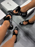 MIU Siyah Saten Taşlı Loafer